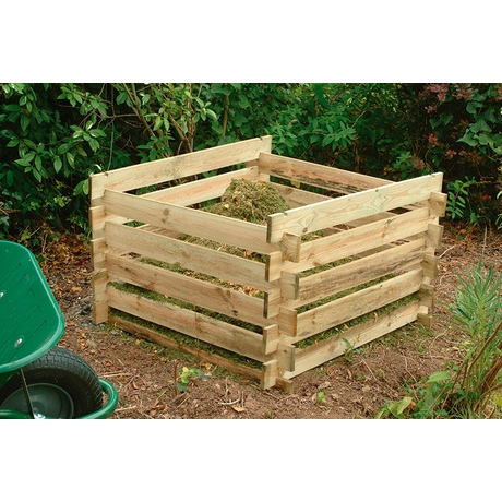 barrel & garden :: forest garden wooden composter - 400l