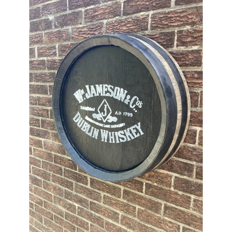 Jameson Whiskey barrel Stencilled Barrel End