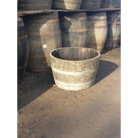 Half French Oak Wine Barrel Tub Planter - 28" Diameter